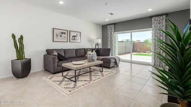 9828 E Gray Hawk Dr, Tucson, AZ 85730 - living area featuring recessed lighting and light tile patterned floors