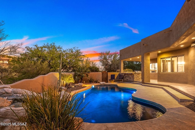 6340 N Placita Alta Reposa, Tucson, AZ 85750 - view of pool featuring fence, a patio, and a fenced in pool