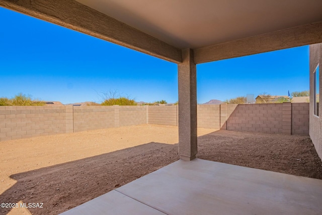 view of patio / terrace with a fenced backyard