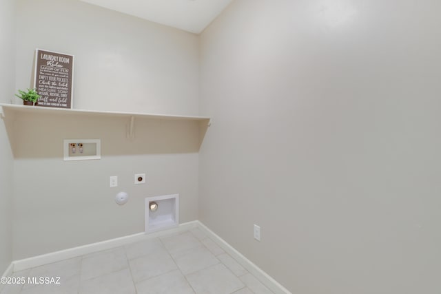 laundry area featuring hookup for a washing machine, laundry area, hookup for an electric dryer, hookup for a gas dryer, and baseboards