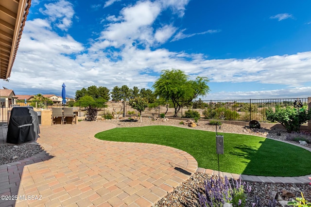 6505 W Sugar Pine Trl, Tucson, AZ 85743 - view of patio with a grill