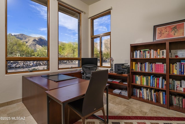 office featuring baseboards
