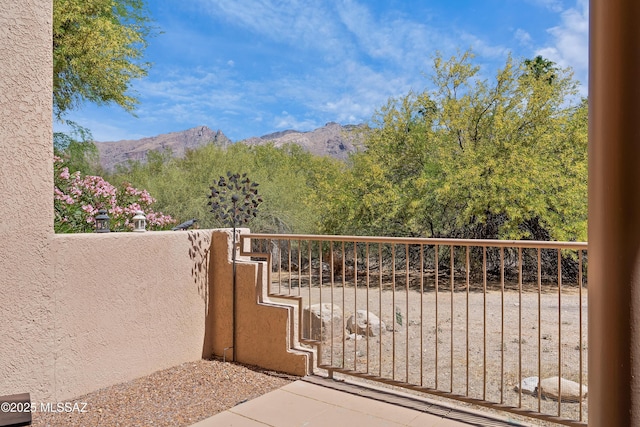 exterior space with a mountain view