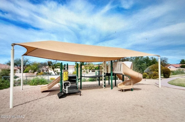 view of community jungle gym