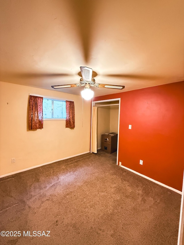 1350 E Goosetree Ln, Safford, AZ 85546 - empty room featuring ceiling fan, baseboards, and carpet