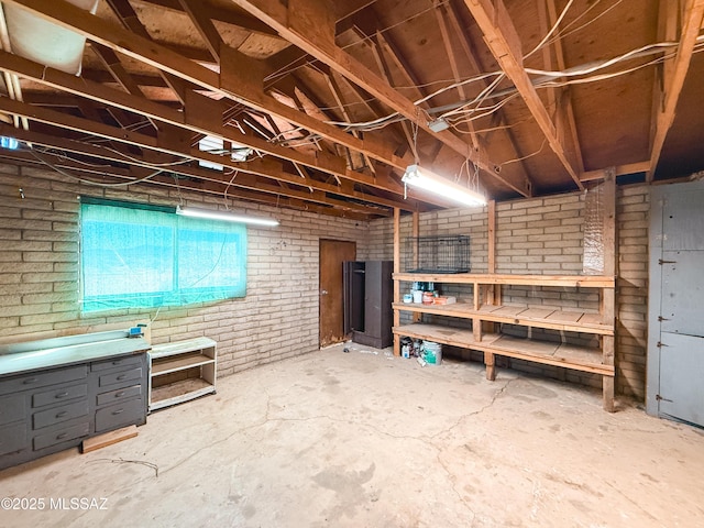 1350 E Goosetree Ln, Safford, AZ 85546 - unfinished below grade area featuring brick wall