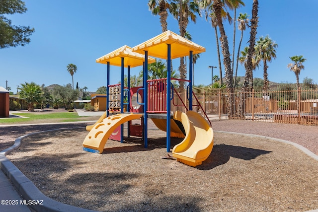 community playground with fence