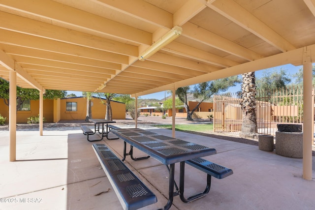 view of patio / terrace with fence