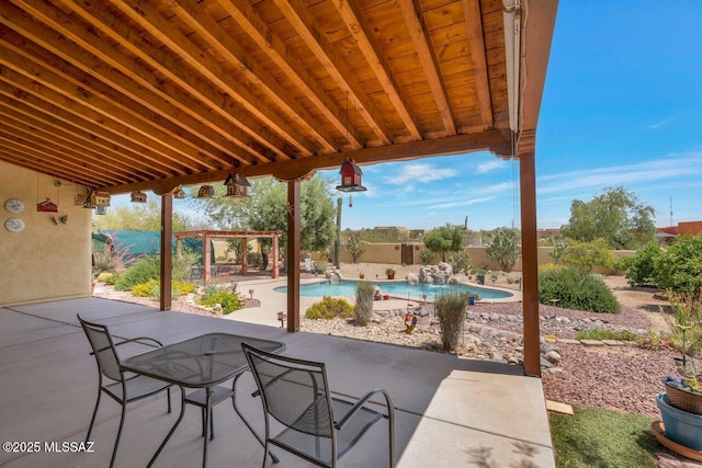 7871 W Tree Frog Trl, Tucson, AZ 85735 - view of patio / terrace with a fenced backyard