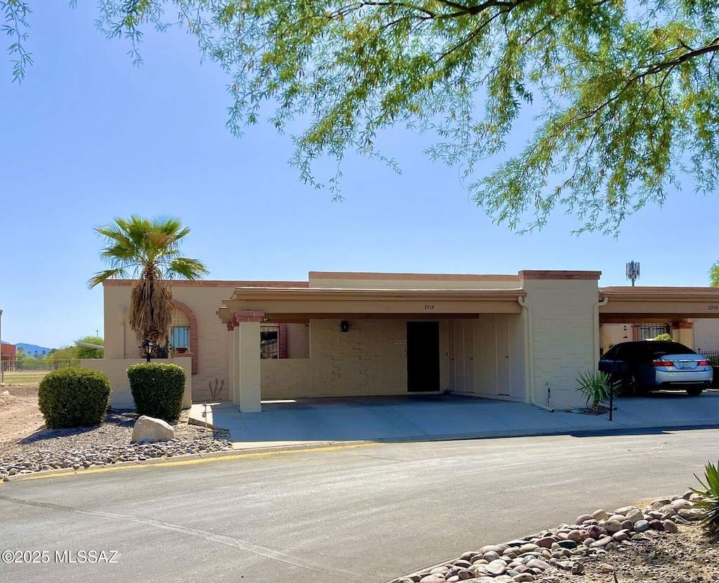 view of pueblo-style home