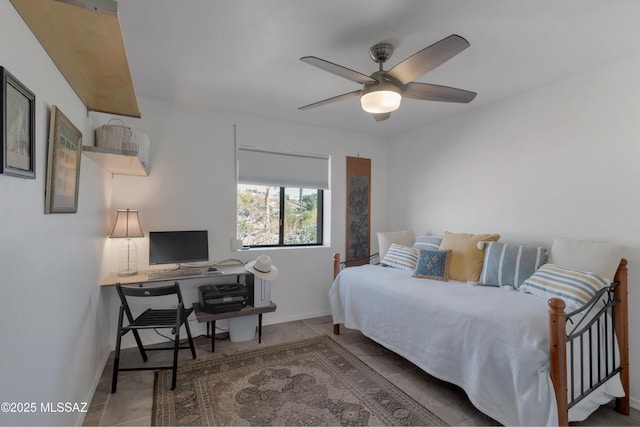4921 N Boyd Ln, Tucson, AZ 85750 - bedroom with baseboards, ceiling fan, and tile patterned flooring