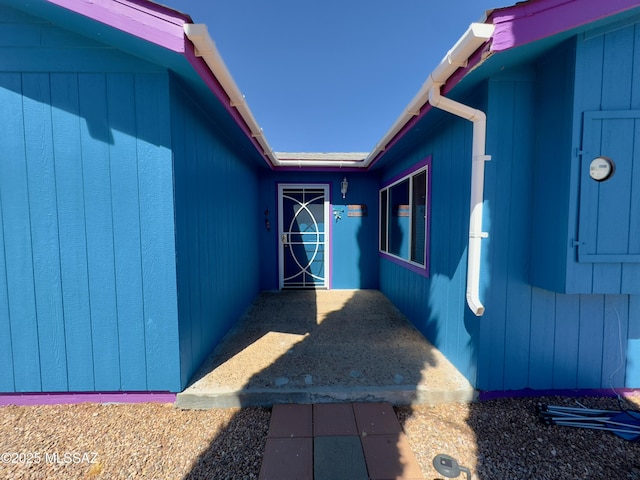 view of exterior entry