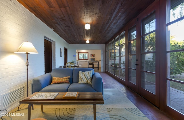 2626 E 4th St, Tucson, AZ 85716 - sunroom / solarium with french doors, visible vents, and a wealth of natural light