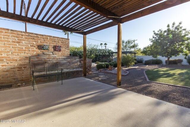 2626 E 4th St, Tucson, AZ 85716 - view of patio featuring a pergola