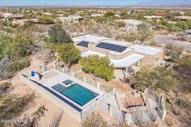 13960 E Placita Simpatica, Vail, AZ 85641 - view from above of property with a pool area and mountains