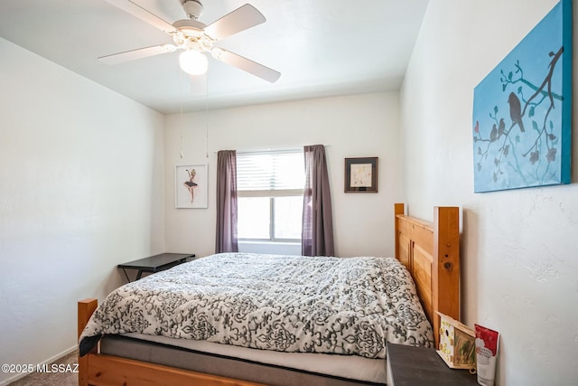 13960 E Placita Simpatica, Vail, AZ 85641 - bedroom featuring dark carpet, a ceiling fan, and baseboards