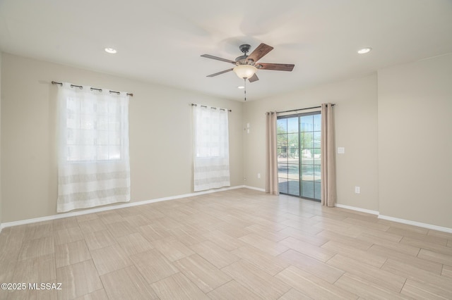 1025 N Perry Ave, Tucson, AZ 85705 - unfurnished room featuring ceiling fan, recessed lighting, and baseboards