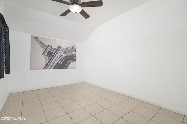 1025 N Perry Ave, Tucson, AZ 85705 - spare room with ceiling fan and vaulted ceiling
