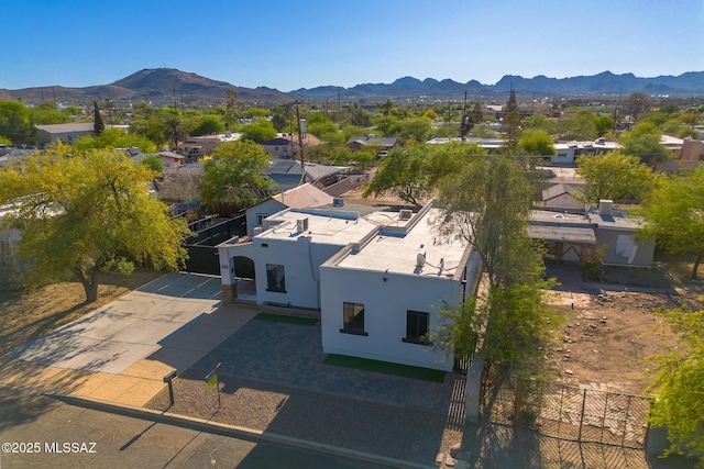 1025 N Perry Ave, Tucson, AZ 85705 - aerial view with a mountain view and a residential view