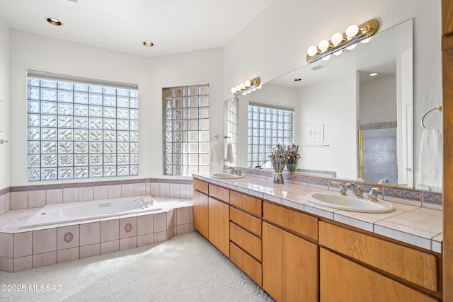 1040 W Stargazer Pl, Oro Valley, AZ 85737 - full bathroom featuring a bath and double vanity