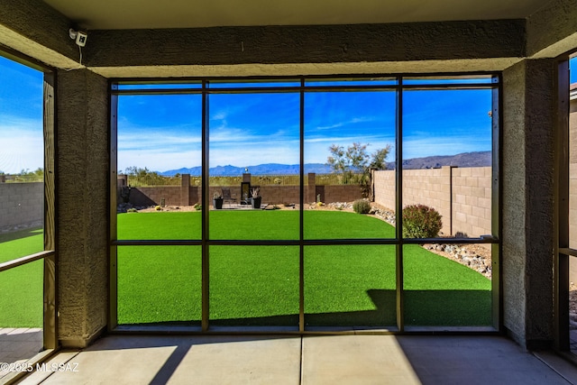 12100 E Ryscott Cir, Vail, AZ 85641 - unfurnished sunroom with a mountain view