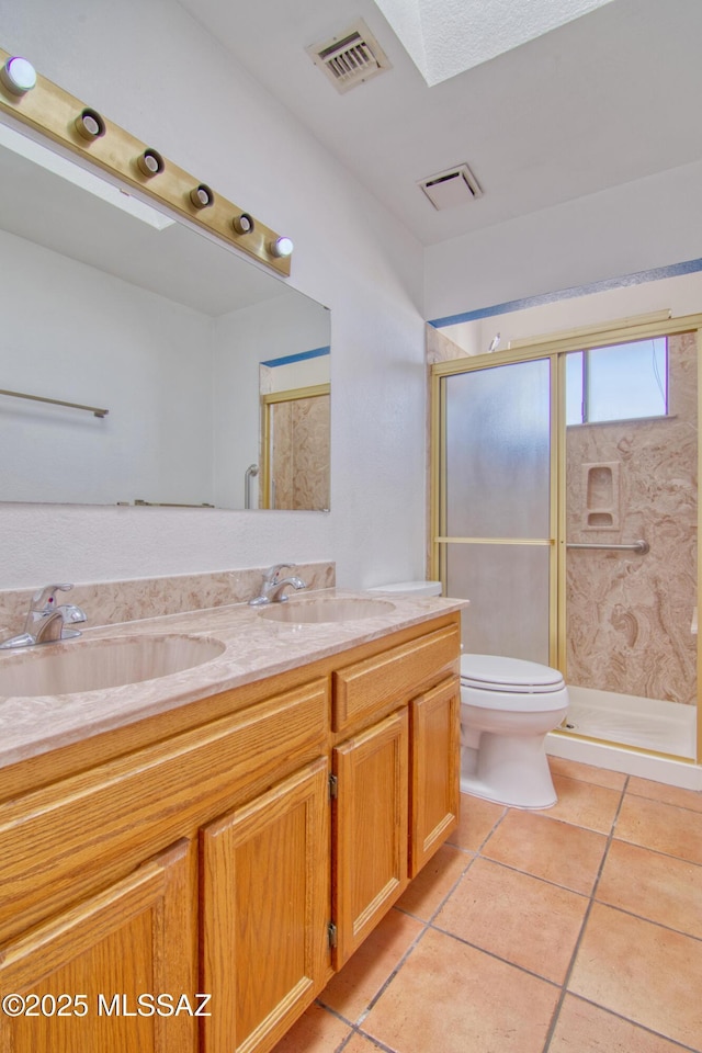 4050 S Melpomene Way, Tucson, AZ 85730 - full bathroom featuring visible vents, a sink, and a stall shower