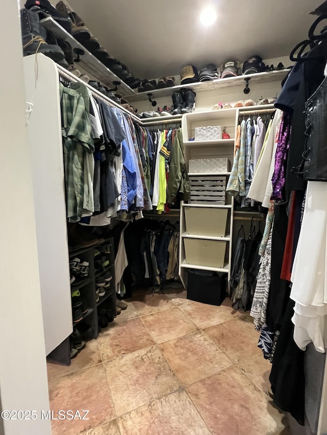 view of walk in closet