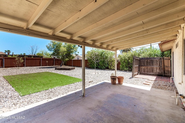 view of patio / terrace with a fenced backyard