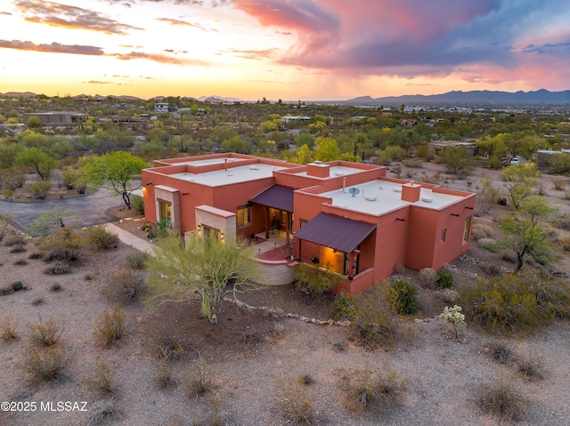 6300 N Abington Rd, Tucson, AZ 85743 - view from above of property with mountains