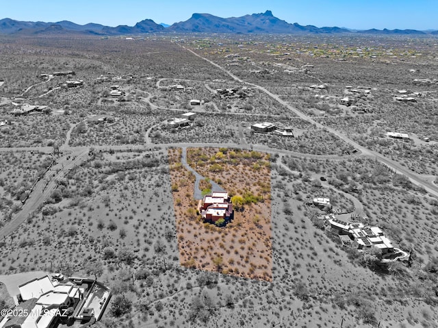 6300 N Abington Rd, Tucson, AZ 85743 - aerial view of sparsely populated area with a mountainous background and a desert landscape