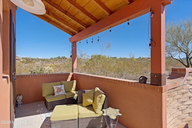 6300 N Abington Rd, Tucson, AZ 85743 - view of patio / terrace featuring a balcony and an outdoor living space