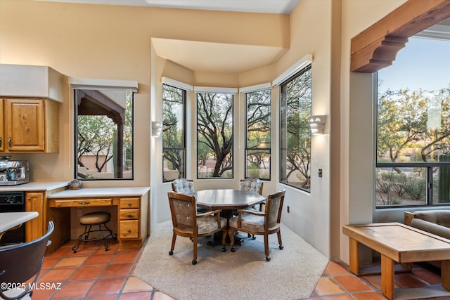 12431 E Cape Horn Dr, Tucson, AZ 85749 - dining space with light tile patterned floors