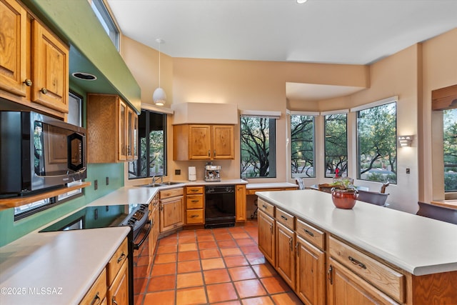 12431 E Cape Horn Dr, Tucson, AZ 85749 - kitchen featuring dishwasher, stainless steel microwave, electric range oven, light countertops, and a sink