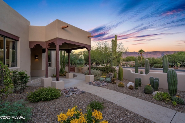 12431 E Cape Horn Dr, Tucson, AZ 85749 - view of patio with a mountain view