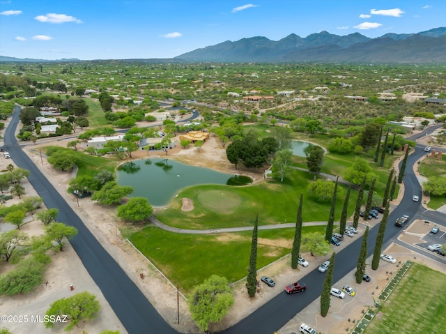 12431 E Cape Horn Dr, Tucson, AZ 85749 - aerial view of property and surrounding area with a water and mountain view and nearby suburban area