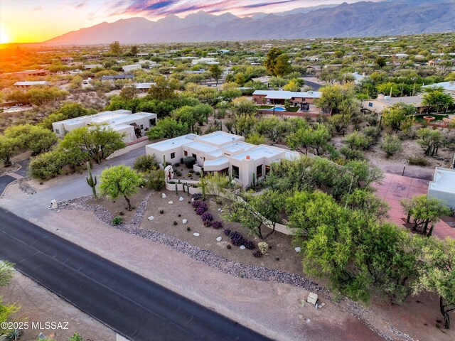 12431 E Cape Horn Dr, Tucson, AZ 85749 - aerial view of property and surrounding area featuring a mountain backdrop