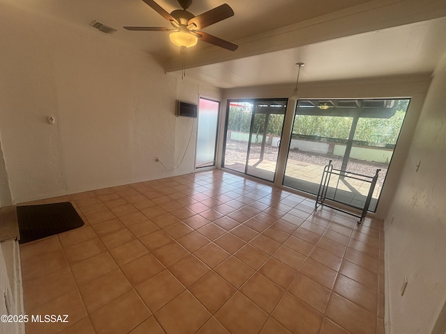 334 S Las Hamacas, Green Valley, AZ 85614 - tiled empty room with a ceiling fan