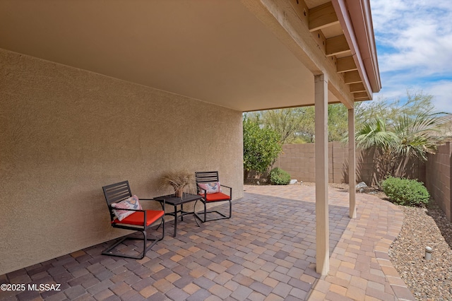 3486 W Sagebrush Hills Ct, Tucson, AZ 85741 - view of patio with a fenced backyard
