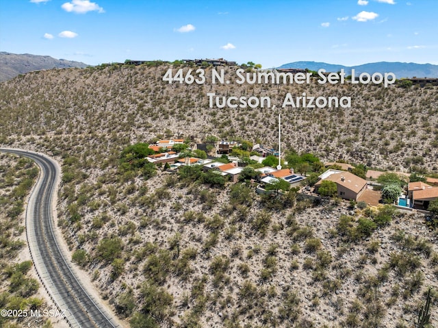 aerial view featuring a mountain view