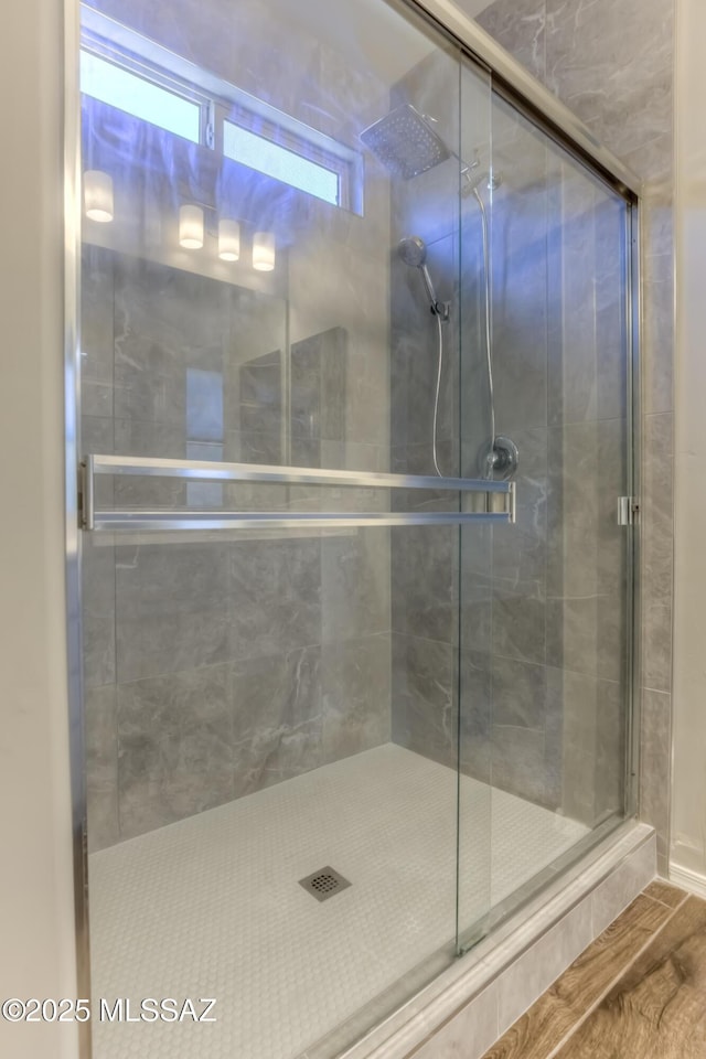 14172 E Vardo Dr, Vail, AZ 85641 - full bathroom with a stall shower and wood finished floors