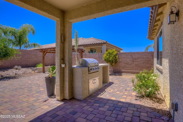 14172 E Vardo Dr, Vail, AZ 85641 - fenced backyard featuring a patio area and a pergola