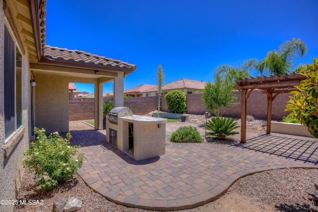 14172 E Vardo Dr, Vail, AZ 85641 - fenced backyard featuring a pergola and a patio