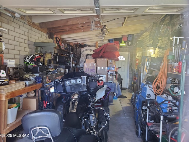 garage with visible vents