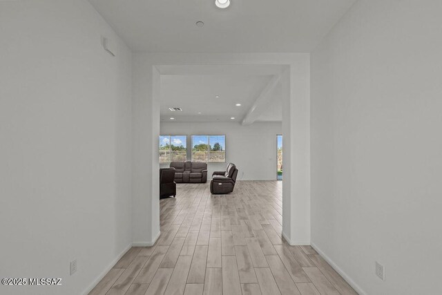 7956 S Desert Indigo Dr, Tucson, AZ 85747 - hall with light wood-type flooring and recessed lighting