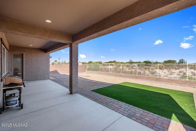 view of patio / terrace with a fenced backyard