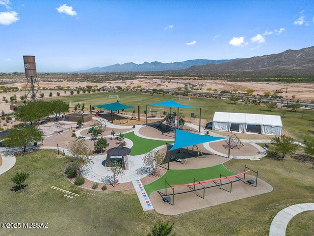 7956 S Desert Indigo Dr, Tucson, AZ 85747 - aerial view of a mountain backdrop