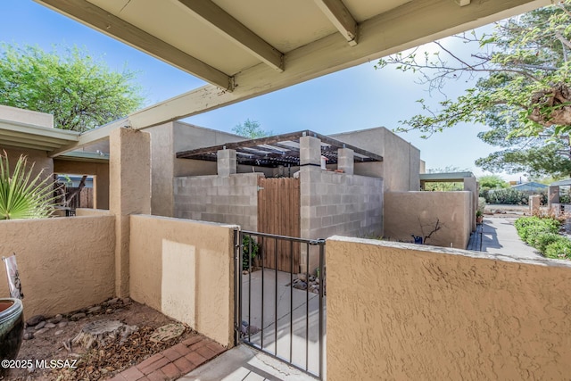 1734 N Van Buren Ave, Tucson, AZ 85712 - view of patio / terrace featuring fence and a gate