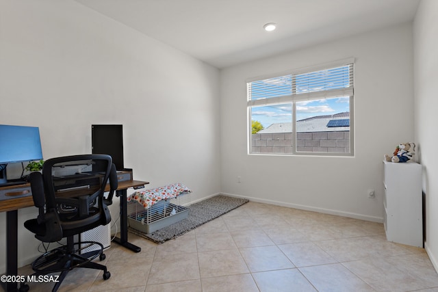 10337 S Pantano Knolls Dr, Vail, AZ 85641 - office with baseboards and light tile patterned floors