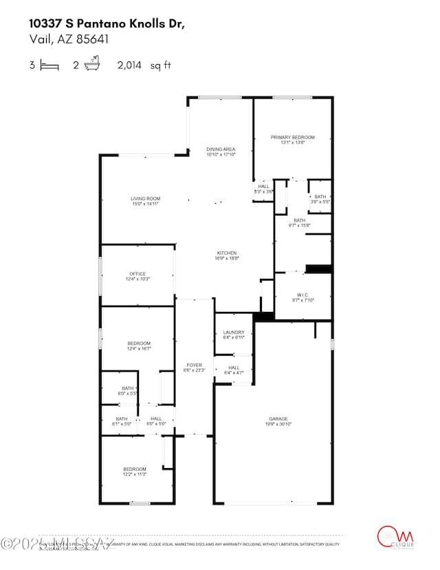 10337 S Pantano Knolls Dr, Vail, AZ 85641 - floor plan