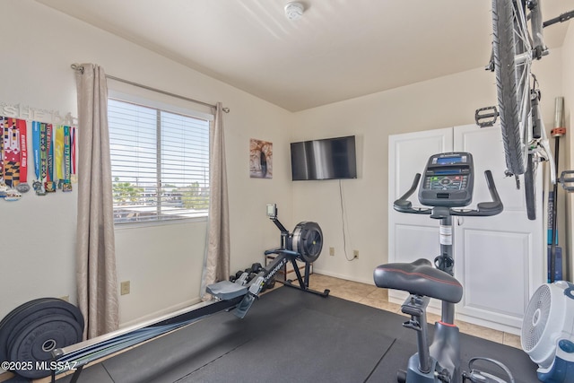 1810 E Blacklidge Dr Apt 827, Tucson, AZ 85719 - exercise room featuring tile patterned floors